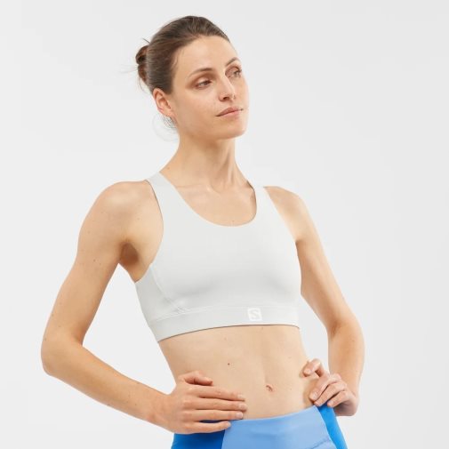 Salomon Cross Women's Run Bras White | CA 73X10